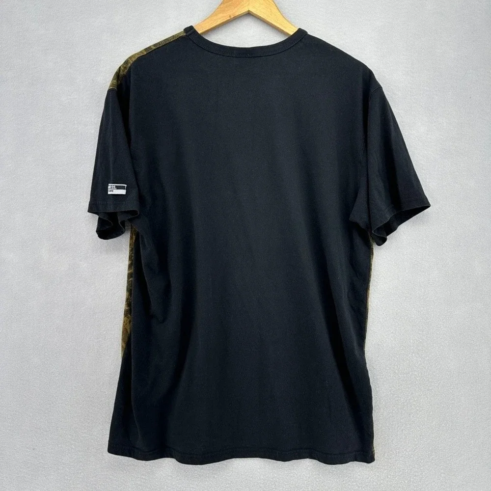 VTG Guess Jeans XXL Shirt Green Black Dragon Kanji Triangle Logo Cyber 1990s 90s - Picture 3 of 8
